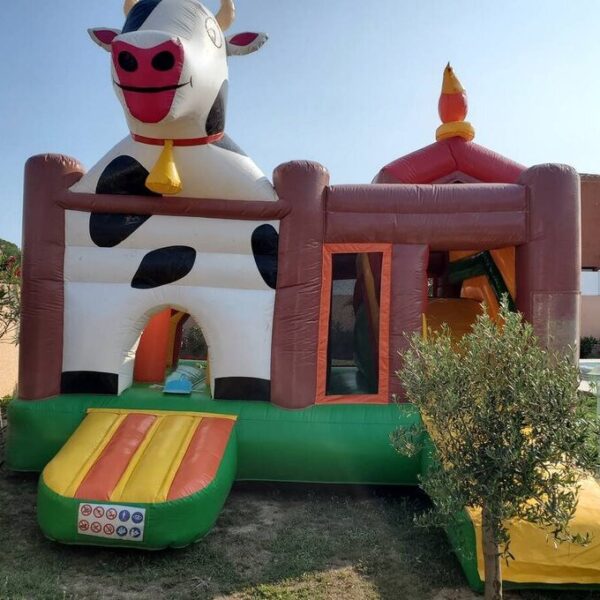 structures gonflables vache